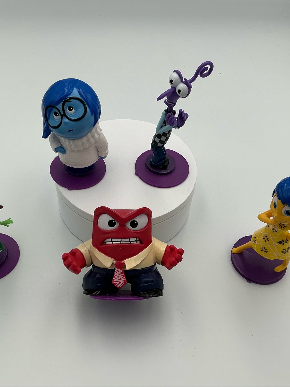 Disney Inside Out Figure Set - Red, Blue, Purple, Yellow